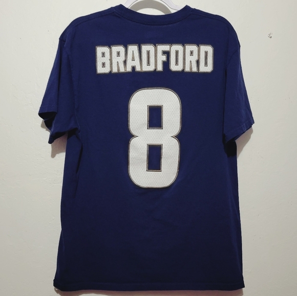 NFL Team Apparel St Louis Rams Sam Bradford #8 Graphic T-Shirt Large - Picture 4 of 6